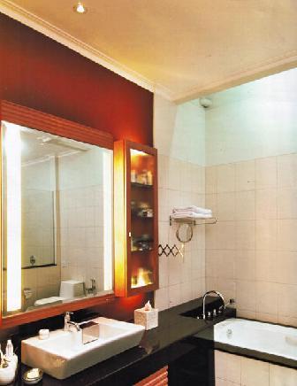 A well-lit bath