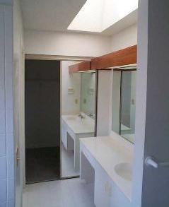 A small bath can be remodeled into a gractious and elegant room.
