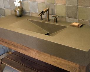 Concrete lavatory