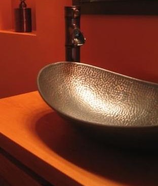 Copper lavatory sink