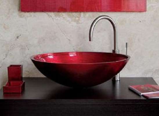 Glass vessel sink