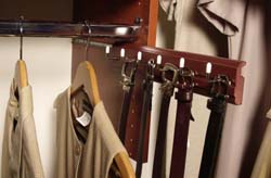 Closet belt storage