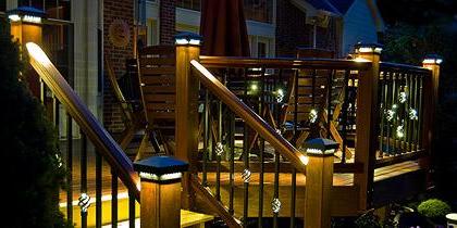 Deck post lighting