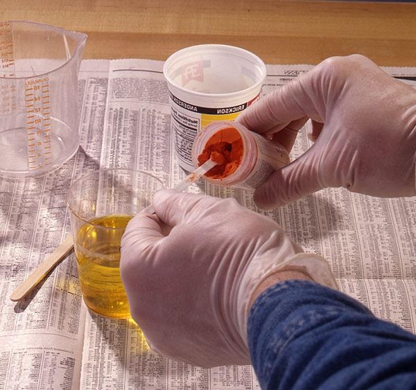 Mixing dye