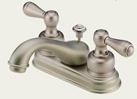 Double handle traditional faucet in chrome from Delta Faucets